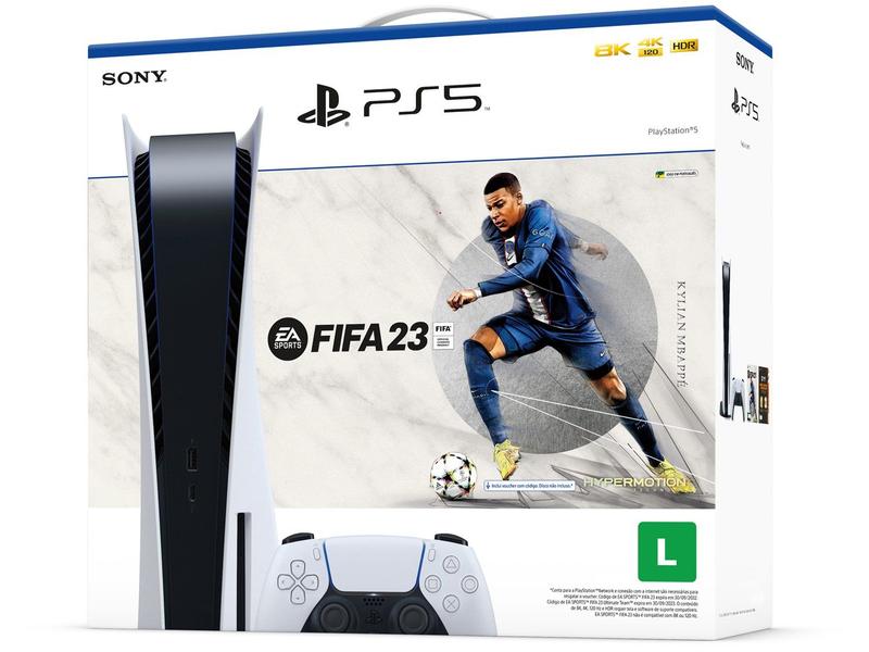PlayStation 5 2022 825GB 1 Controle Sony - com FIFA 23 Lançamento